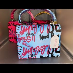 Graffiti effect mini satchel